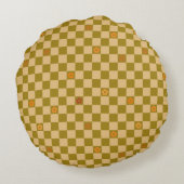 Coussins Ronds Flowe Checkered Pattern - No. 02 (Dos)