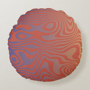 Coussins Ronds Flux de rêve l Motif abstrait tripant - N° 01