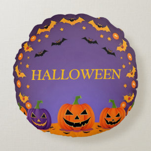 Coussins Ronds Fond de Halloween festif