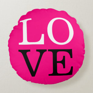 Coussins Ronds Fond de rose amour mariage