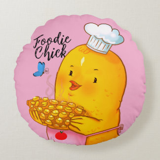 Coussins Ronds Foodie Chick Cushion