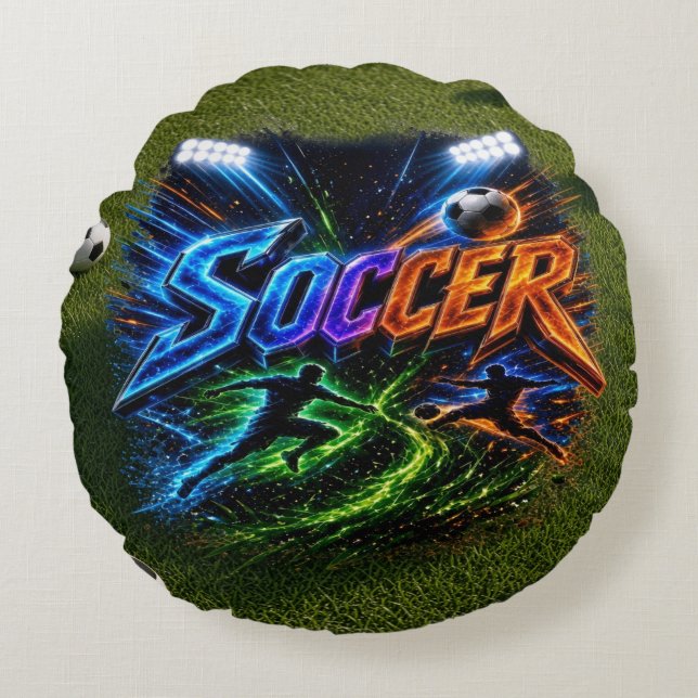 Coussins Ronds Football (Devant)