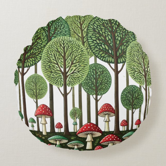 Coussins Ronds Forêt enchantée (Devant)