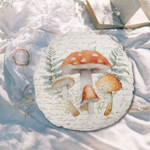Coussins Ronds Forêt Fantaisiste Champignon Maison de Campagne Vi