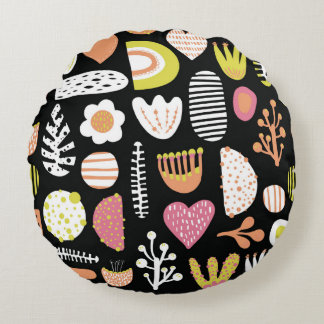 Coussins Ronds Formes abstraites sans couture coloré vintage enfa