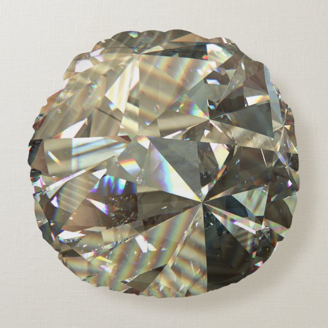Coussins Ronds Formes diamant triangulaire : texture stratifiée. (Devant)