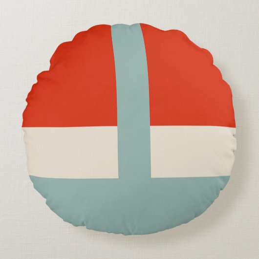 Coussins Ronds Formes géométriques Abstrait Rouge Gris (Devant)