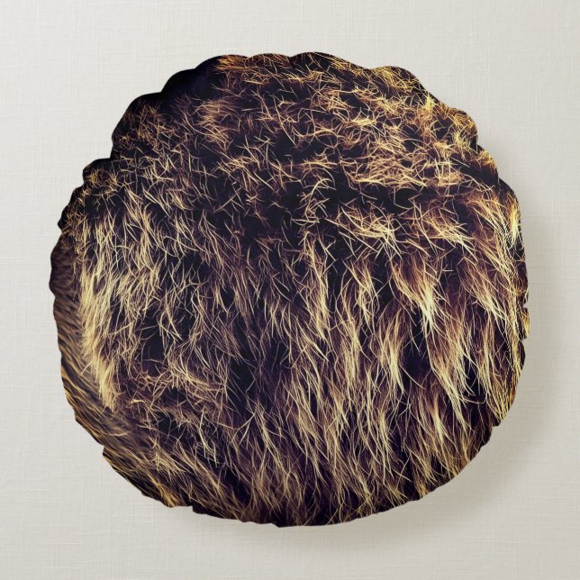 Coussins Ronds Fourrure d'ours (Devant)