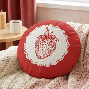 Coussins Ronds Fraise