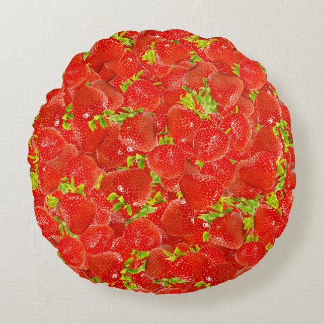 Coussins Ronds Fraises (Devant)