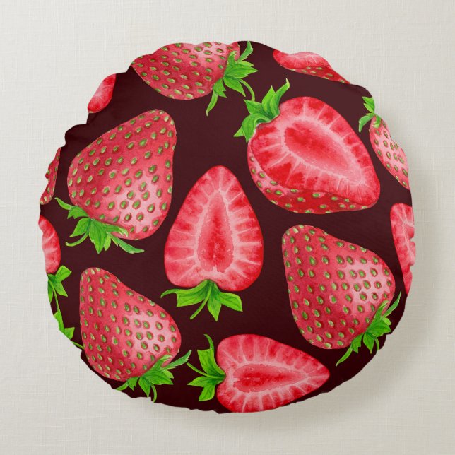 Coussins Ronds Fraises (Devant)