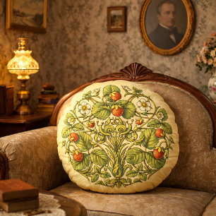 Coussins Ronds Fraises et escargots de l'ère victorienne rétro