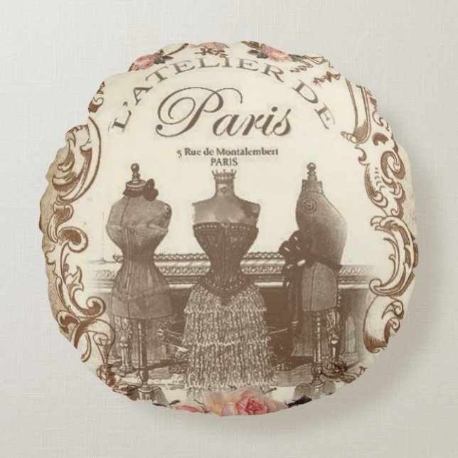 Coussins Ronds français vintage (Devant)