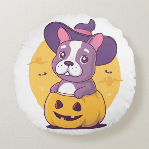 Coussins Ronds Frenchie Halloween