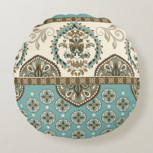 Coussins Ronds Frontière décorative de style marocain