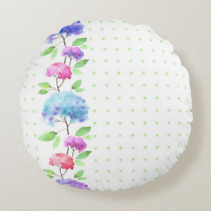 Coussins Ronds Frontière sans couture verticale de motif