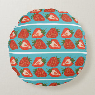 Coussins Ronds Fruit fraise : Motif Répété sans couture.