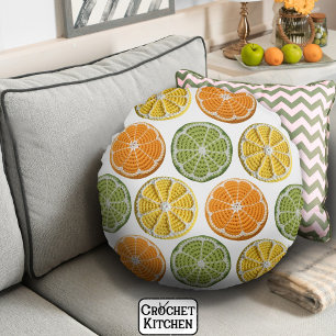 Coussins Ronds Fruit moderne minimaliste frais Crochet tranche d'