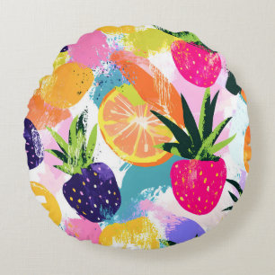 Coussins Ronds Fruit tropical d'été Fiesta