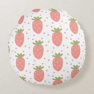 Coussins Ronds Fruits fraises arrière - plan