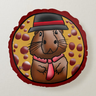Coussins Ronds Funny Capybara