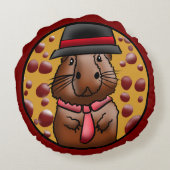 Coussins Ronds Funny Capybara (Dos)