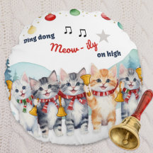 Funny Cats aquarelle Noël personnalisé