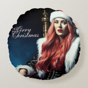 Coussins Ronds Fur & Leather Diva – Joyeux Noël