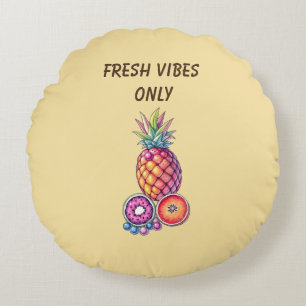 Coussins Ronds Fusion de Fruits Tropicaux