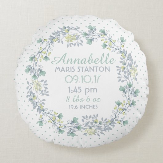 Coussins Ronds Garde de la couronne de fleurs (Devant)