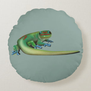 Coussins Ronds Gecko mignon ( vous me parlez ? Regarder en arrièr