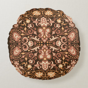 Coussins Ronds Geometric decorative ornamental pattern. Abstract
