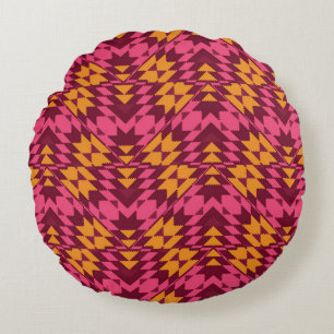 Coussins Ronds Géométrie intemporelle : Motif sans couture