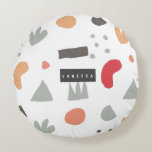 Coussins Ronds Géométrique, abstraite, minimale, moderne, pastel<br><div class="desc">Géométrique,  abstraite,  minimale,  moderne,  pastel</div>