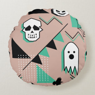 Coussins Ronds Ghost motif, halloween thème sans couture motif av