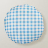 Coussins Ronds Gingham Bleu Bébé (Dos)