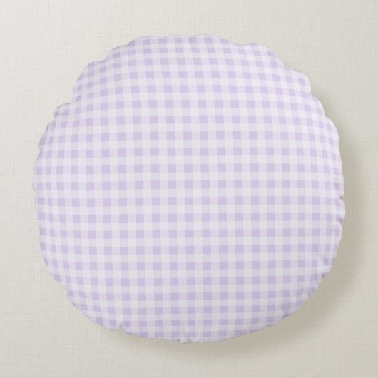 Coussins Ronds Gingham Violet Clair (Devant)