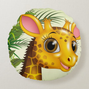 Coussins Ronds Girafe