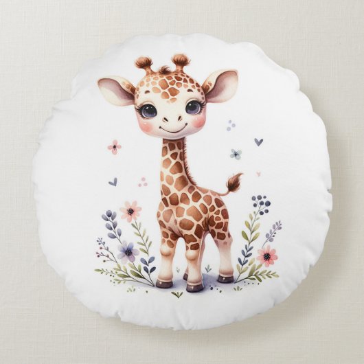 Coussins Ronds Giraffe (Devant)