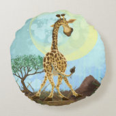 Coussins Ronds Giraffe de la Parade Animale (Dos)
