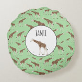 Coussins Ronds Giraffe Jungle Safari animal (Dos)