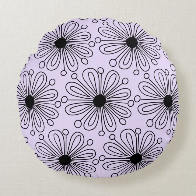 Coussins Ronds Glam à fleur de lavande #1 #floraison #décoration  (Devant)