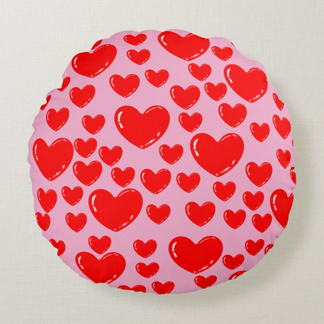 Coussins Ronds glass hearts (Devant)
