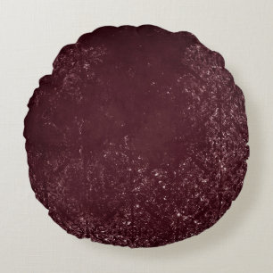 Coussins Ronds Glimmering Wine Grunge   Sangria Bordeaux Damask