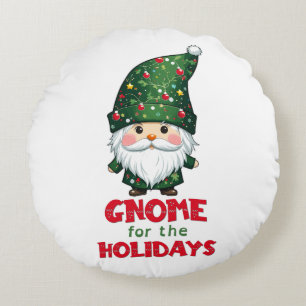 Coussins Ronds Gnome Pour Les Vacances Drôle & Adorable Noël