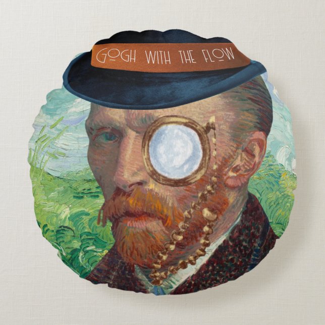 Coussins Ronds Gogh Avec L'Oreiller À Jeu Rond Flow (Devant)