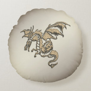 Coussins Ronds Golden Dragon