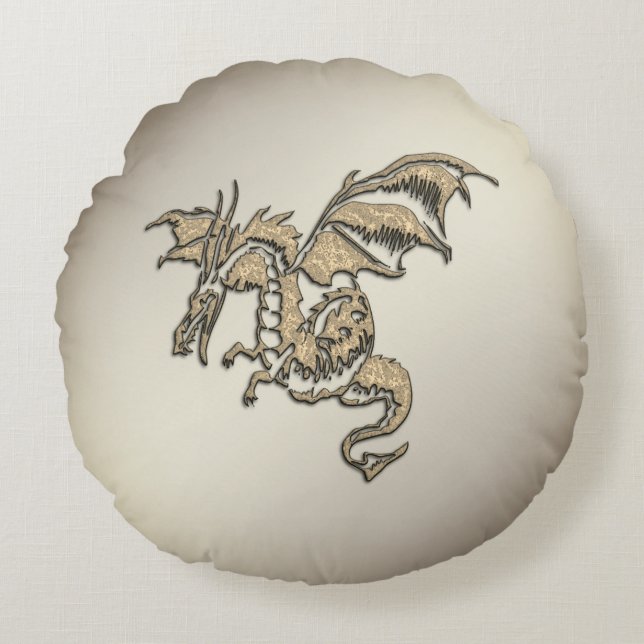 Coussins Ronds Golden Dragon (Devant)