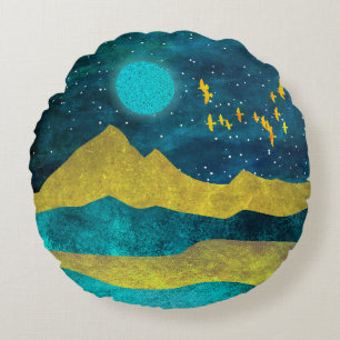 Coussins Ronds Golden Flock