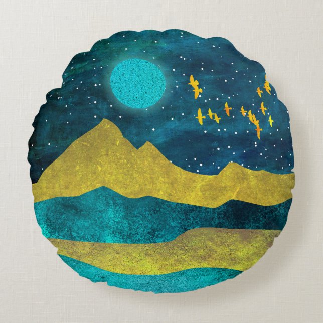 Coussins Ronds Golden Flock (Devant)